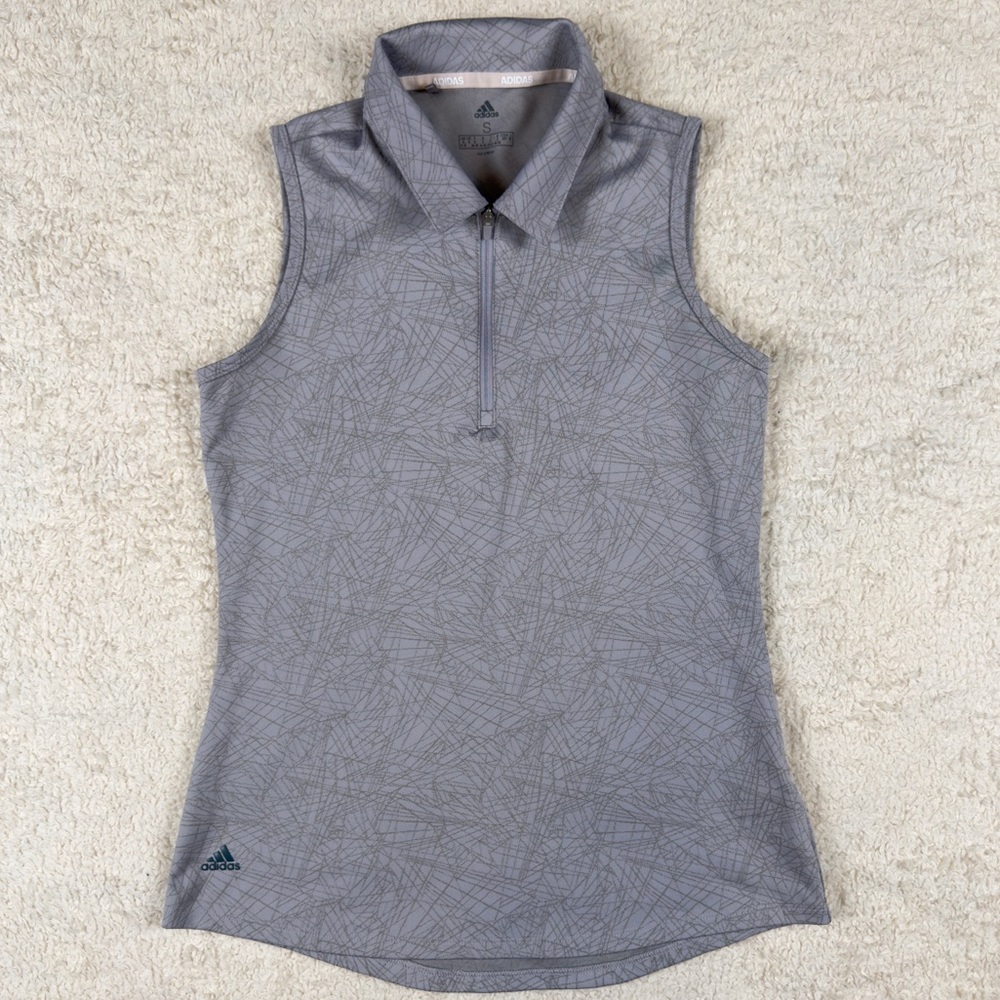 Adidas | Women's Golf Tank | Quarter Zip | Gray Pattern | Size S
